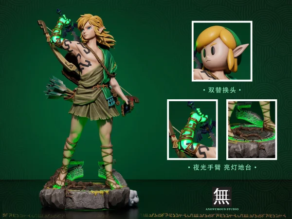 Link with LED The Legend of Zelda Tears of the Kingdom Resin Statue Anonymous Studio 5