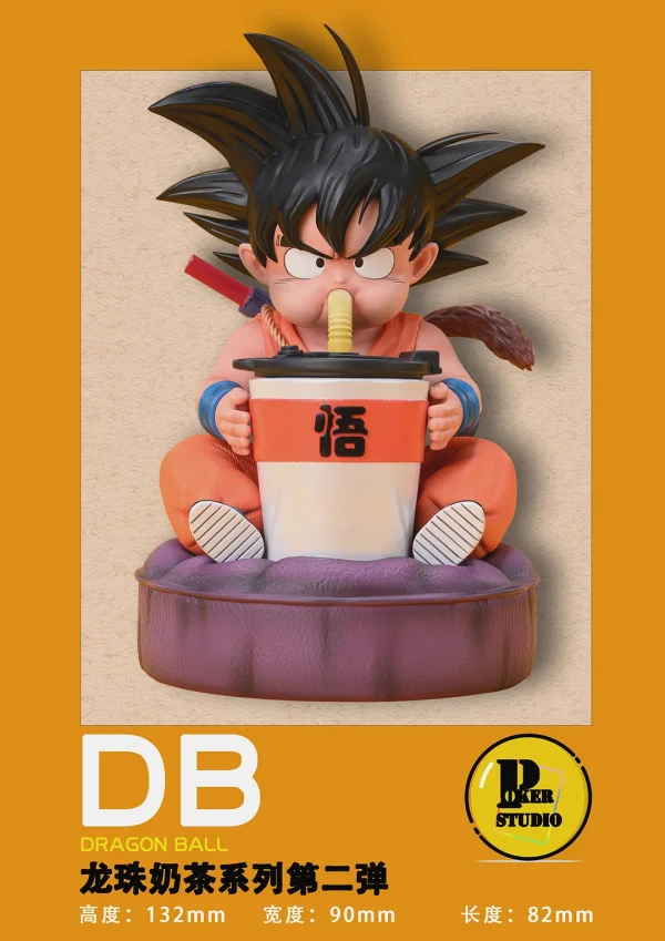 Drinking Milk Tea Son Goku Dragon Ball Poker Studio 2