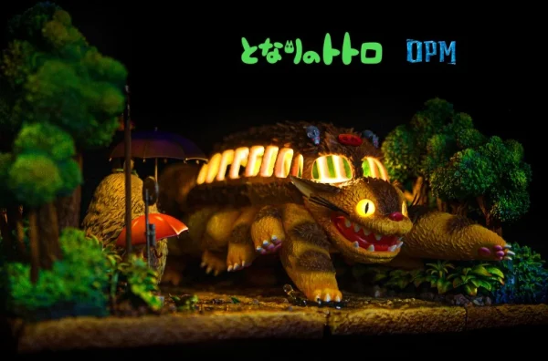 Hayao Miyazaki Desktop Totoro Bus Stop with LED – My Neighbor Totoro – OPM Studio 7