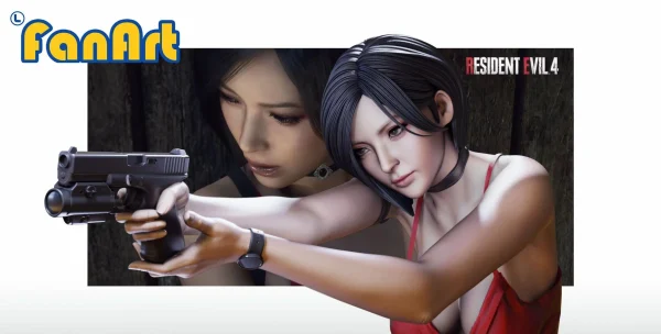 Squatting Ada Wong Remake – Resident Evil 4 – FanArt Studio 5