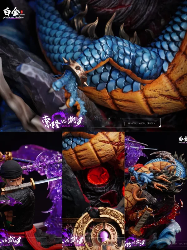 Roronoa Zoro VS Kaido with LED ONE PIECE Platinum Nature Studio 6