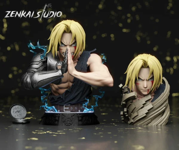 Bust of Brotherhood Edward Elric - Fullmetal Alchemist - Zenkai Studio [Pre-sale] - Image 2