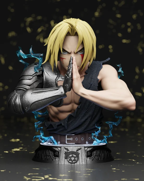 Bust of Brotherhood Edward Elric - Fullmetal Alchemist - Zenkai Studio [Pre-sale] - Image 3