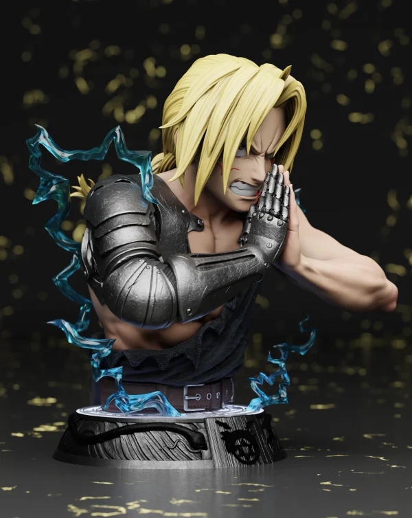 Bust of Brotherhood Edward Elric - Fullmetal Alchemist - Zenkai Studio [Pre-sale] - Image 6