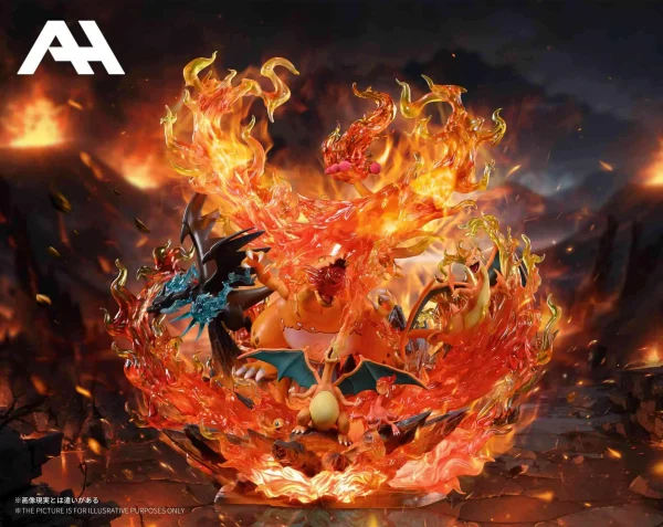 Gigantamax Charizard Family with LED – Pokemon – AH Studio 1