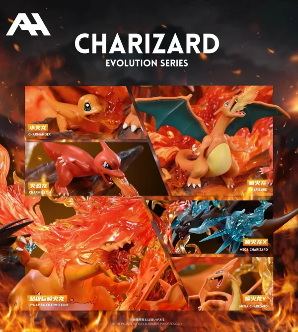 Gigantamax Charizard Family with LED – Pokemon – AH Studio 5