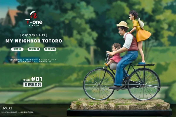 Happy Family Riding Bicycle – My Neighbor Totoro – T one Studio 1