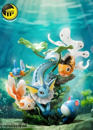 Natural Series Vaporeon Goldeen Seaking Mudkip Marill – Pokemon – Moon Shadow Studio 2