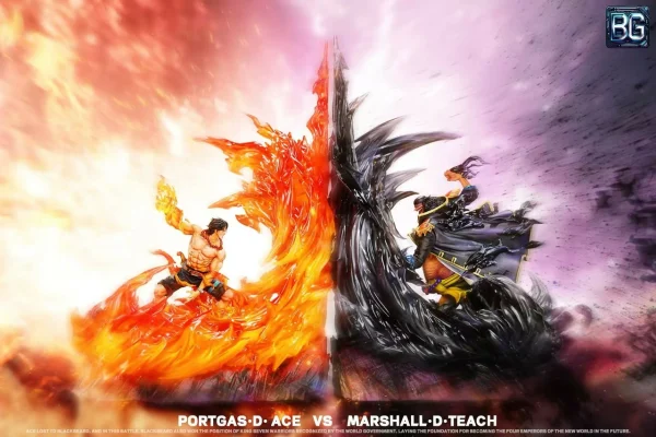 Ace VS Marshall·D·Teach with LED - Badge Studio [Pre-sale]